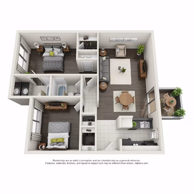 Flat 2-2 160 floor plan
